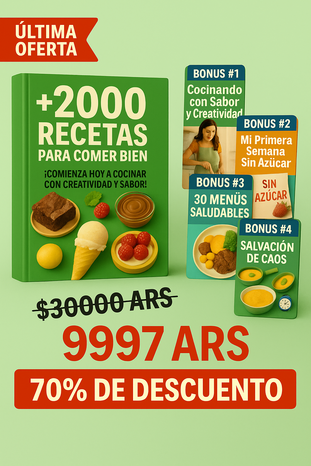+2,000 Recetas Saludables con Sabor!